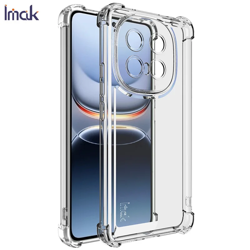 Чехол для iQOO 13 5G серии IMAK UX-4, мягкий чехол с прямой рамкой для iQOO 13 5G