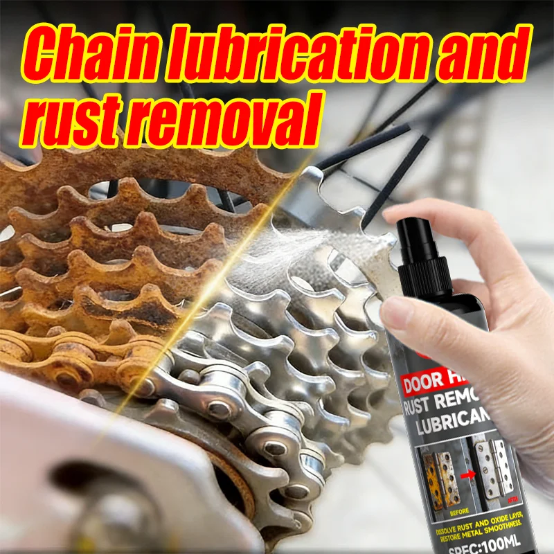 

Ifubo 100Ml Door Hinge Rust Remover Lubricant Multi-Purpose Metal Rust Cleaner For Bicycle Chain Door Lock Screw Lubrication
