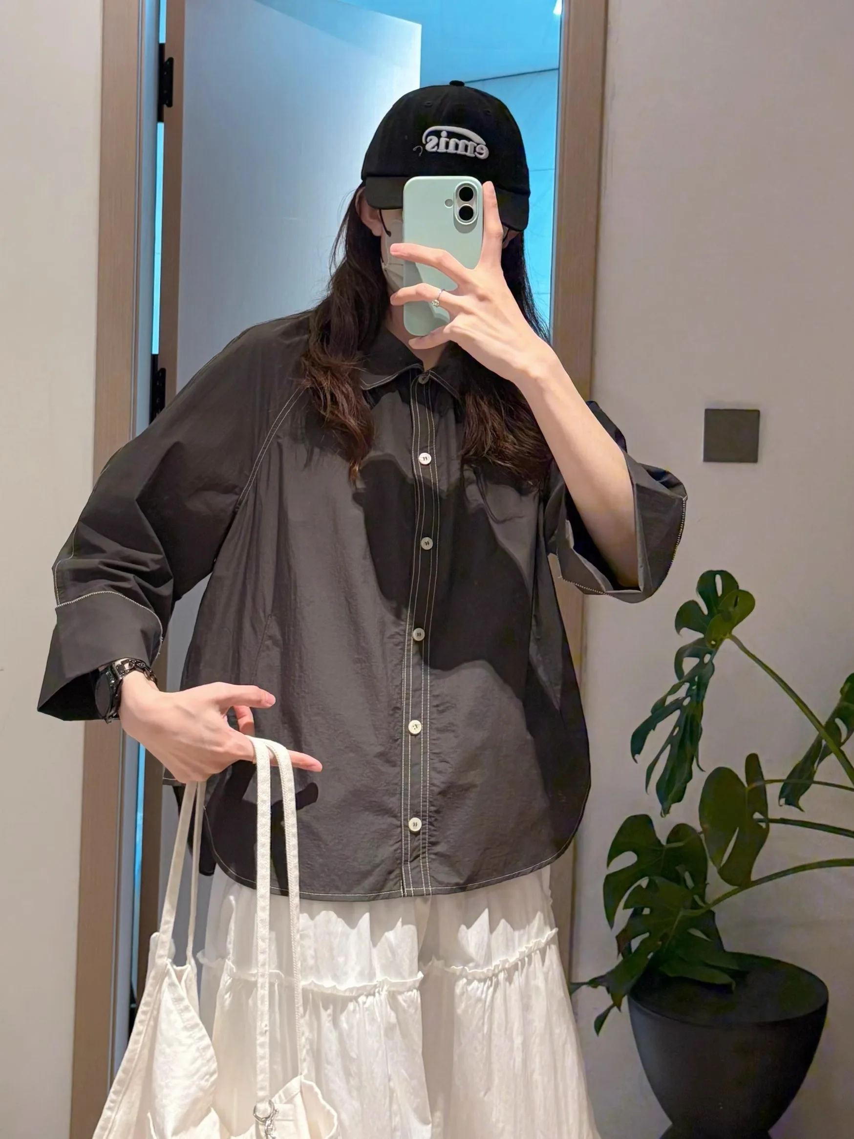 

Slimming Loose Long Sleeve Women's Shirt Vintage Spring Design New Arrival 2025 ROSE Cotton Blend Stretch Fabric