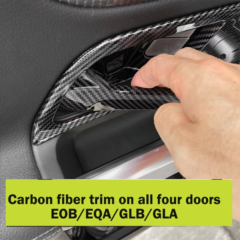 For Mercedes-Benz GLB/GLA/EQA/EQB-Class X247 200 250 35AMG 2020-2024 4PCS Inner Door Handle Bowl Frame Trim Stickers