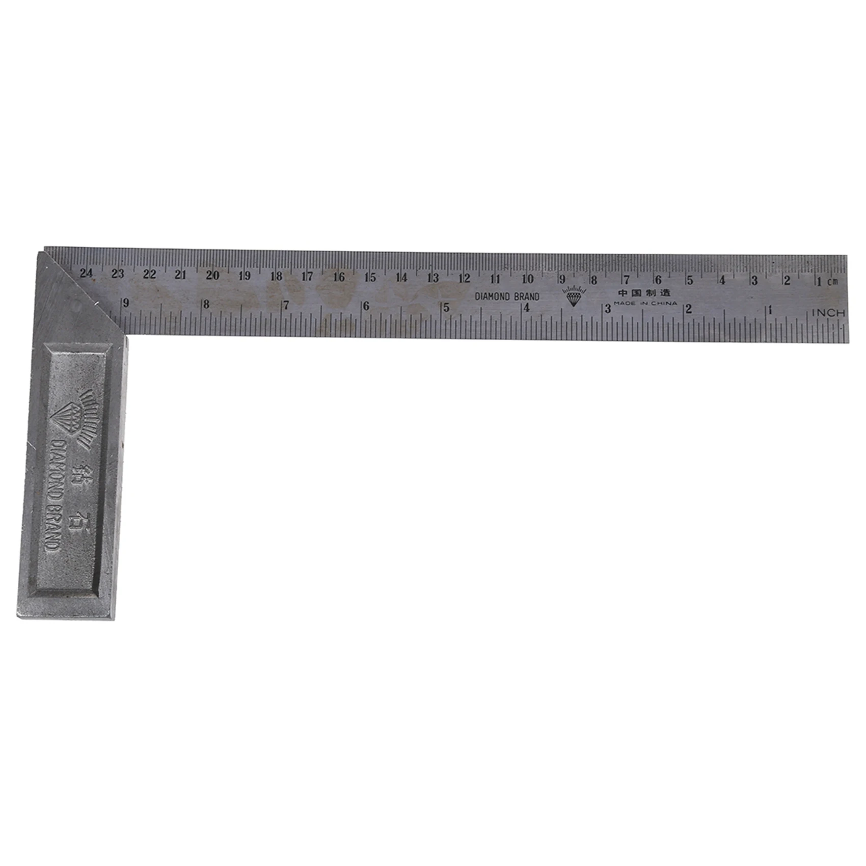 ABRI-2X 90 Degree 25Cm Length Stainless Steel L-Square Angle Ruler