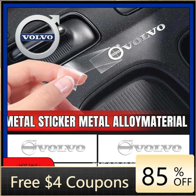 

Styling Mouldings 2/5/10pcs Car Styling Metal Stickers Interior Decoration Decals For Volvo C30 V40 V50 V60 V90 S40 S60 S80 S90