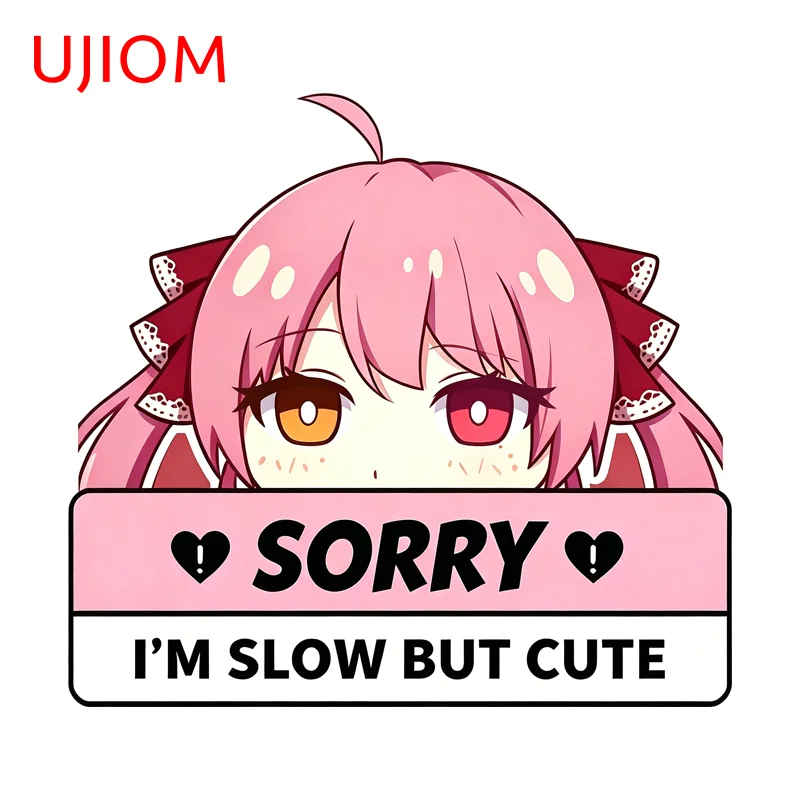 UJIOM Hololive Gawr Gura Warning Wall Sticker Fashionable Creative Personality Adhesive Decal Vinyl Waterproof Car Decoration
