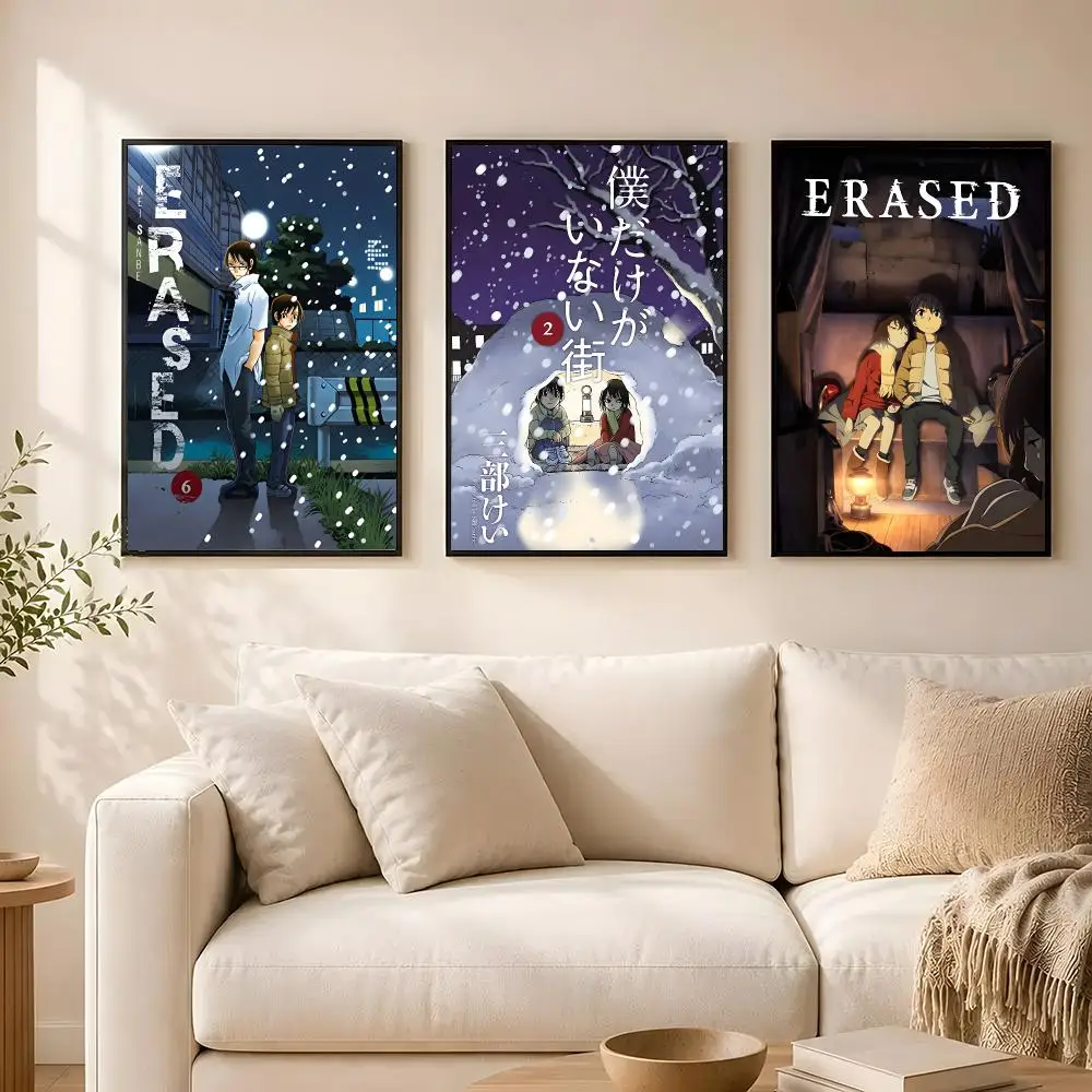 anime Erased Poster poster Self-adhesive wall stickers, suitable for room decoration, high-quality printing.