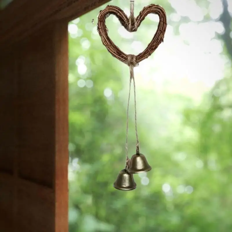 Auditory Feature for Outdoor, Textured Frame with Metal Parts, Hanging Display Piece, Natural 