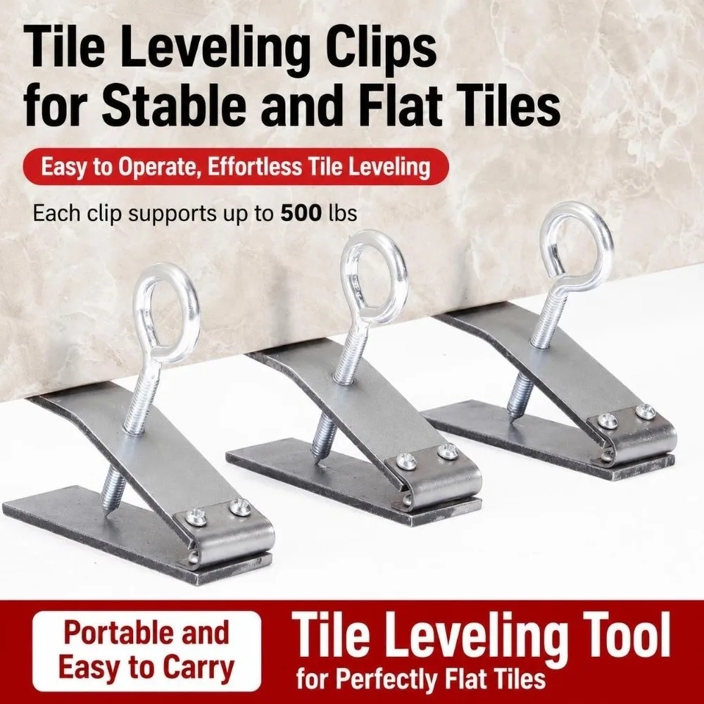 Galvanized Steel Tile Height Adjuster Height Adjustable Manual Operation Wall Tile Locator Heavy Duty Stable Bearing