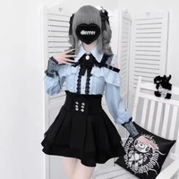 Jirai kei Shirt JK Skirt Japanese Style Lolita Y2K Sweet School Uniform Blouse Top Dress Darkness Outfit Women Girls Theme Party - Image 5
