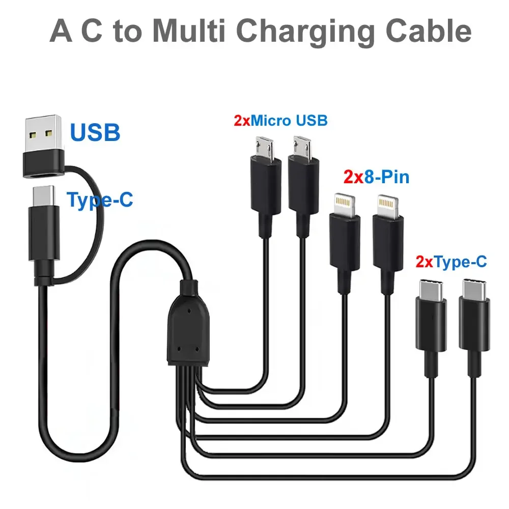 �y�Z�[�����z0.5m 5V USB-C�X�v���b�^�[�[�d�P�[�u���A�����f�o�C�X�p�[�d�R�[�h�A3in1/6in1���j�o�[�T��USB�P�[�u���iIP/Micro USB/Type C�Ή��j