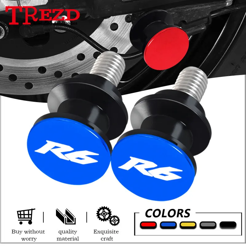 

High Quality For YZF R1 R1M R1S 15-24 YZF-R6 99-24 YZF-R7 21-24 Motorcycle 6MM CNC Swingarm Spools Slider Stand Screw r1 r6 r7