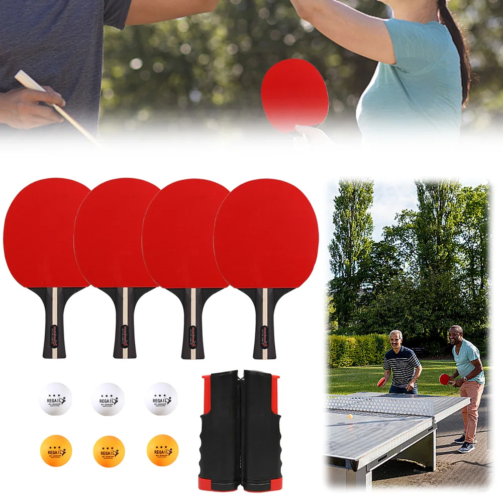 탁구 라켓과 공 세트 이미지