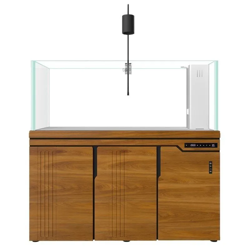 

Classic stream large living room home new ultra-white glass landscaping bottom filter aquatic plant