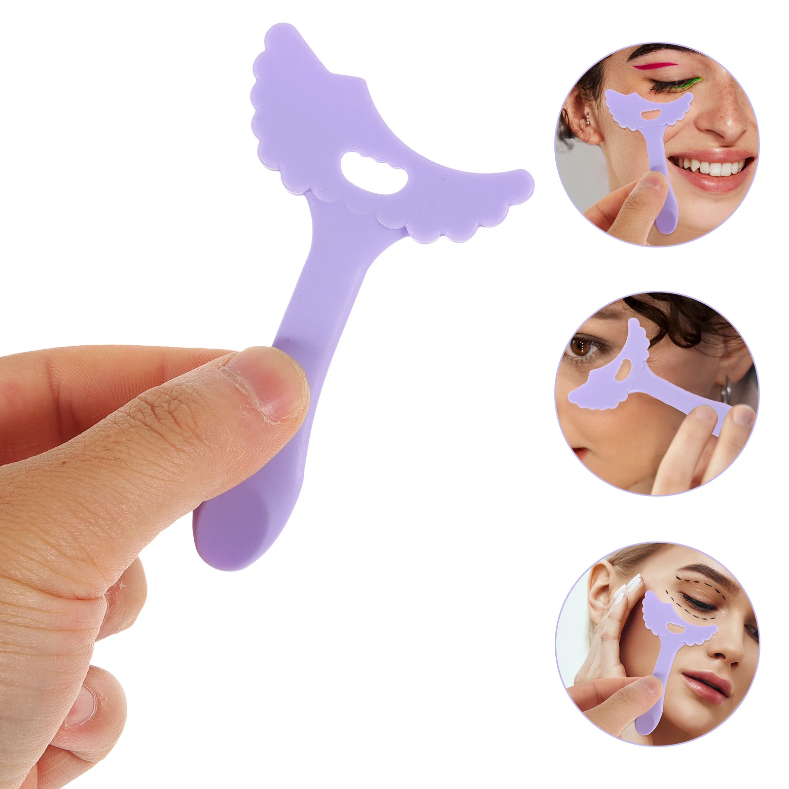 3-teilige Silikon-Eyeliner-Schablonen, wiederverwendbares Augen-Make-up-Hilfe-Werkzeug, Mehrzweck-Applikator-Anleitung für Frauen, leicht zu reinigen