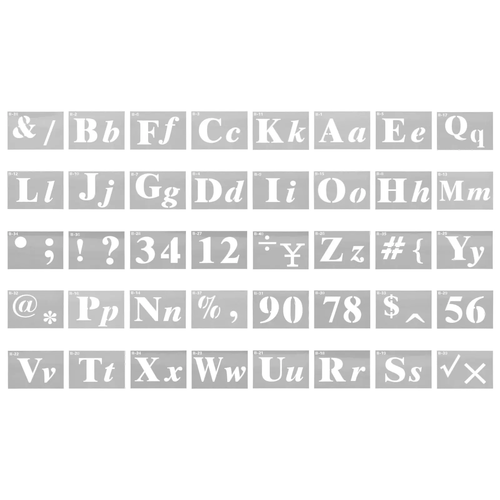 

Reusable Letter Stencils PET Material for DIY Crafts Wall Painting Spraying Washable Plastic Templates Art Supplies