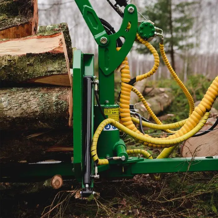 Small Medium Wood Farm Log Trailer Hydraulic Telescopic Log Grab Crane Off Road Log Grapple For Logging Work