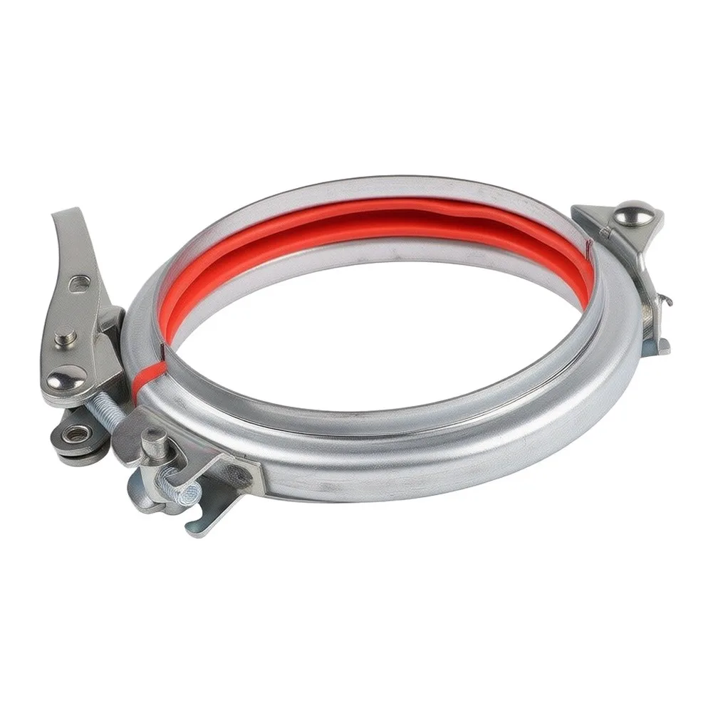 Galvanized Steel for Quick Clamp with Full-Circumference Rubber for liner for Enhanced Grip and Leak Prevention in Pipe Systems