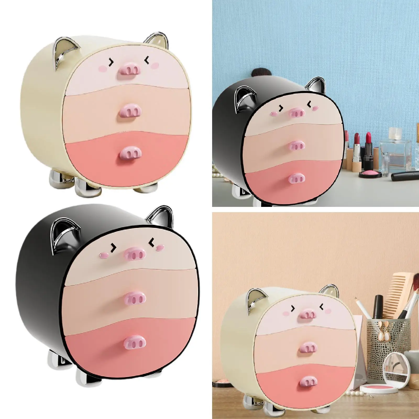 

Makeup Organizer Large Capacity Storage Box for Bathroom Table Countertop