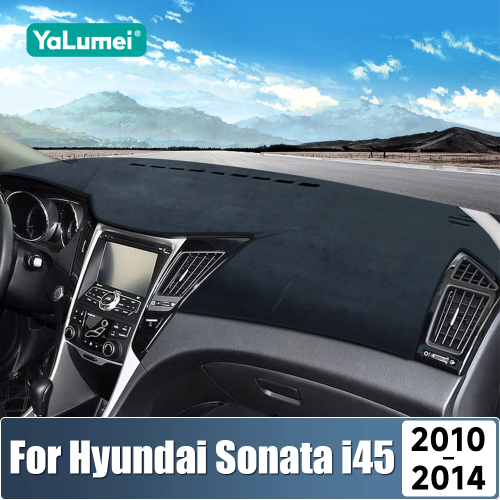 Para hyundai sonata yf i45 2010 2011 2012 2013 2014 painel do carro sun sombra capa instrumento mesa antiderrapante esteira acessórios