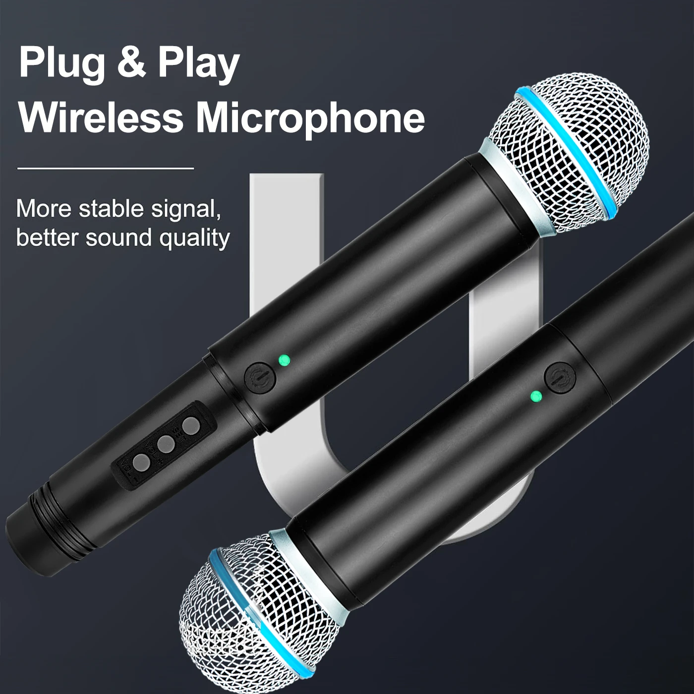 Wireless BLX24 Microphone Rechageable Handheld And Receiver 24hrs Usage Cordless Dynamic Mic System for karaoke Singing Church