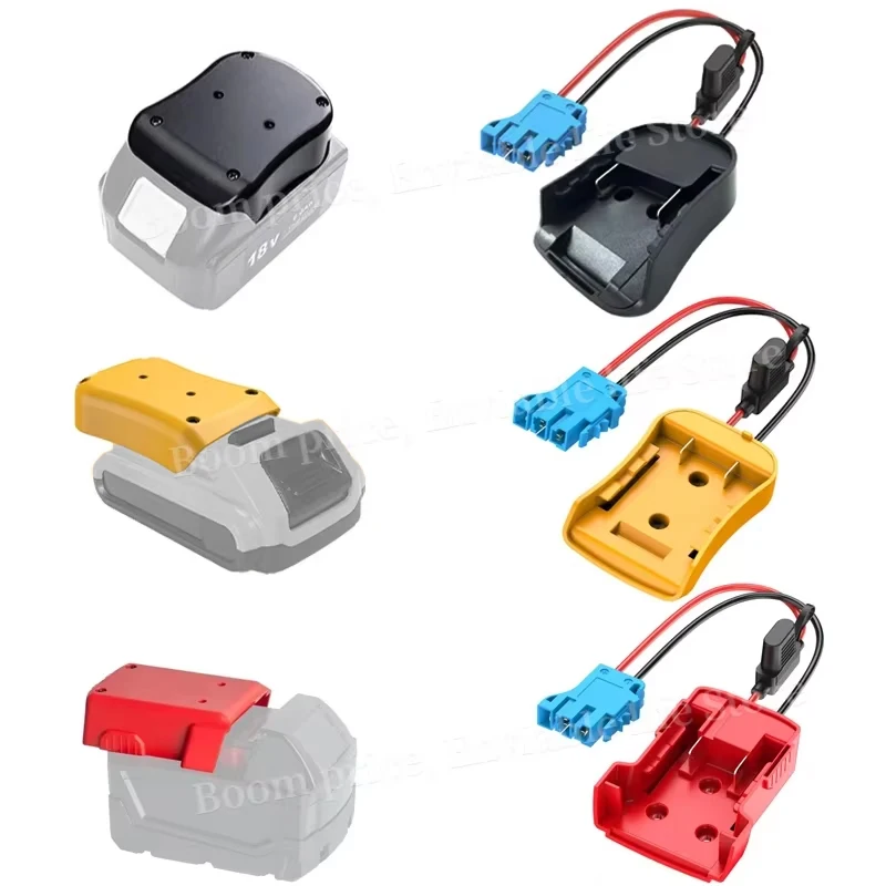 Battery Adapter For Milwaukee Dewal Makita，18V 20V Power Wheels Battery Conversion Kit with Fuse Holder Wire Harness Connector