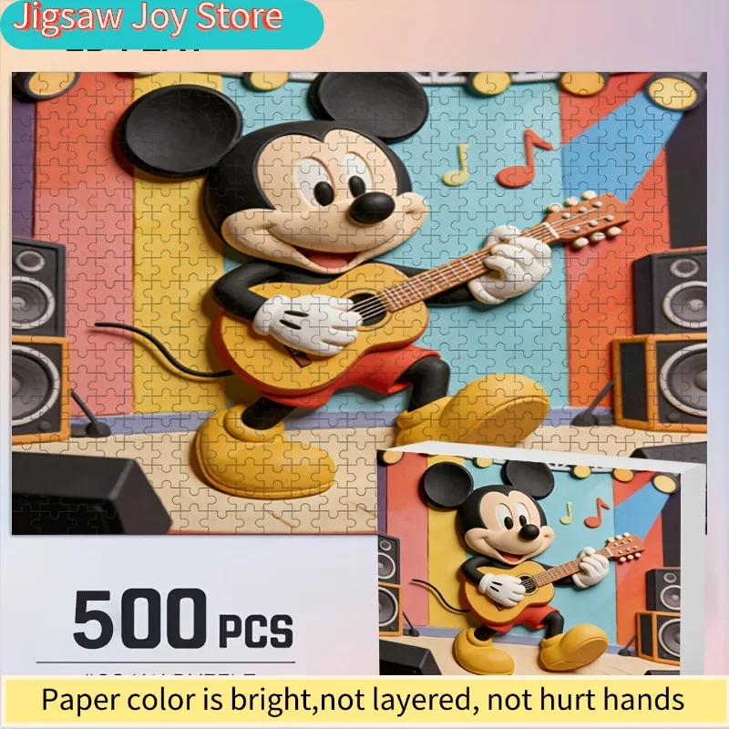 

Декор для дома с принтом Дисней: Стич и Микки | 2D-пазл, идеально подходящий для головоломок для взрослых, идеально подходит для Рождества