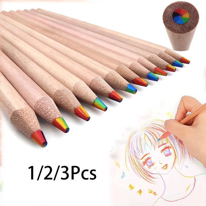 1 pz/2 pz 4/7/8 colori matite arcobaleno sfumate matite Jumbo-colorate matite multicolori per disegno artistico colorazione schizzi