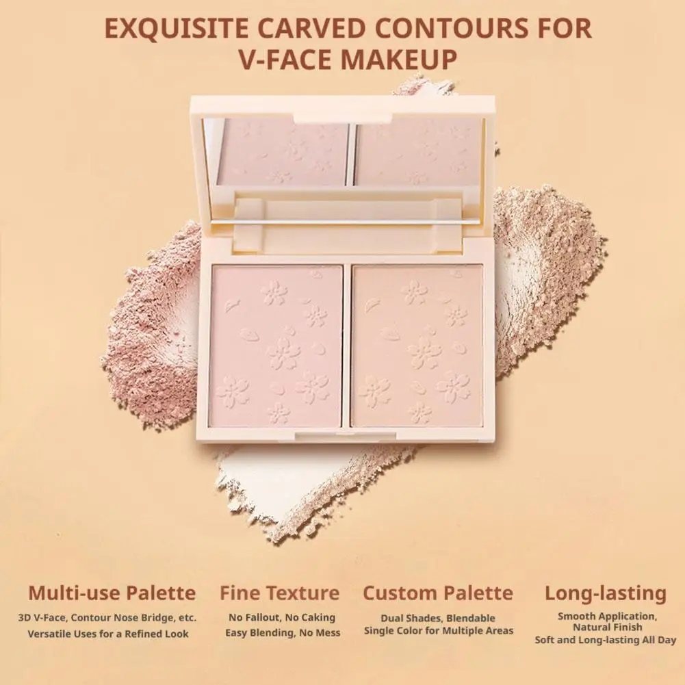 Pressed Powder Setting Powder Oil Control Matte Soft Sheer Powder Compact 2 Colors Concealer Long Lasting Foundation Makeup