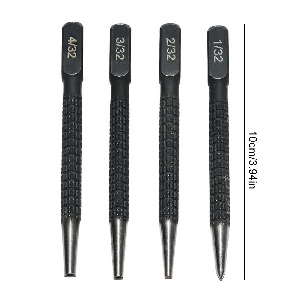 Alloy Steel Metal Wood Marking Drilling Tool 0.79/1.59/2.38/3.18mm Nail Setter Punch And Center Punch Set for Plastic Wood Metal view 6