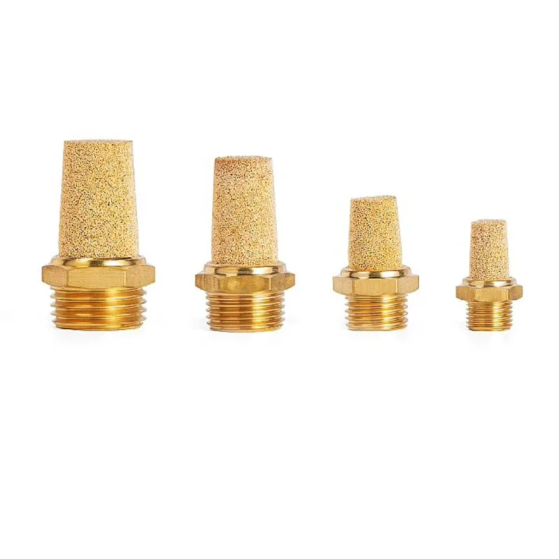 5PCS Pneumatic Exhaust Muffler Silencer1/8 1/4 3/8 1/2 3/4 BSP Male Thread For Air Noise Brass Adjustable Long Short BSL SLM SLL