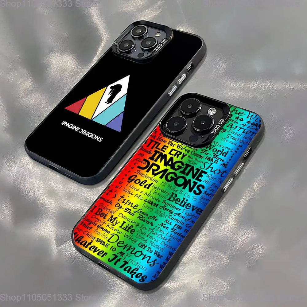 

Imagine D-Dragons Rock Band Phone Case For iPhone 16,15,14,13,12,11,Pro,XS,Max,Plus,Mini,SE Black Candy Matte Shockproof Cover