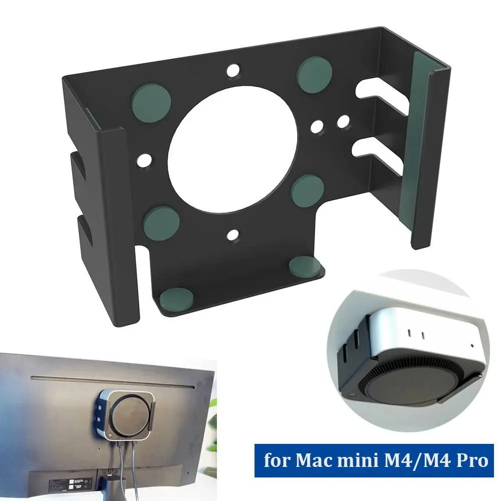 

Space Saving Under Desk Mount Stand Hanging Host Protective Holder with Screws Fixed Bracket for Mac mini M4/M4 Pro 2024