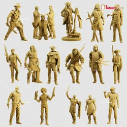 3D Print 1/64 1/43 1/35 Male Movie Character Miniatures Figures Model Figurine Mini Doll Creative Scene Prop Display Decor