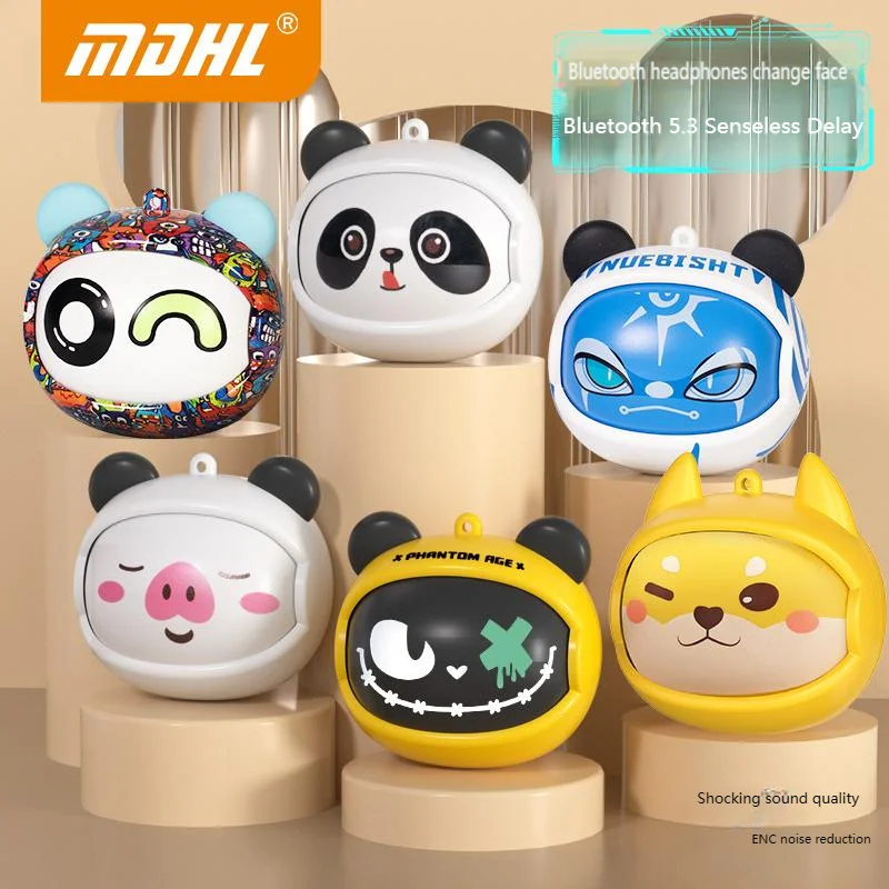 

Face Changing Bluetooth Earphones Call Noise Reduction Bluetooth 5.3 Cute Mini In-Ear Wireless Headphones Smart Touch Earbuds
