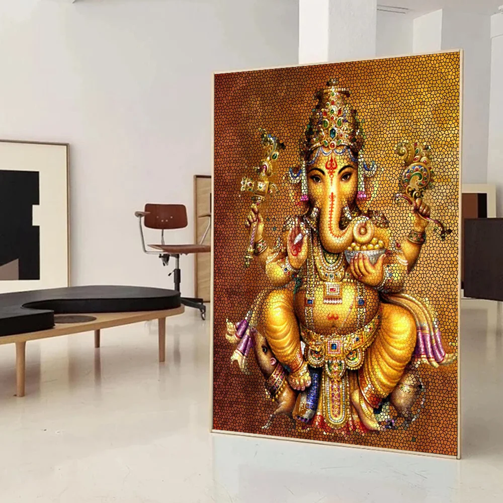 

Ganesha Hindu God Poster Prints For Living Room Home Decor Hinduism Ganapati Ganesh Canvas Painting Wall Art Cuadros