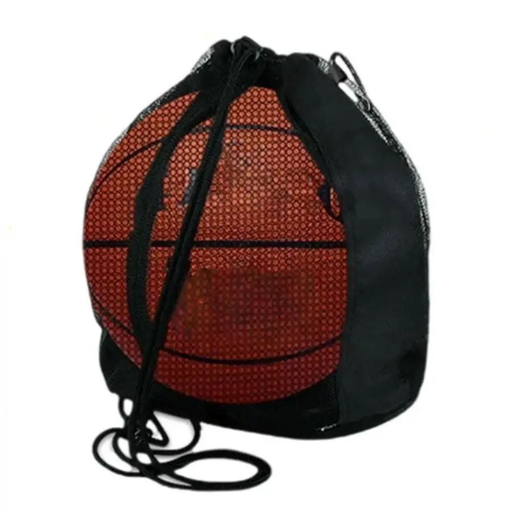 シングルボールバッグバスケットボールメッシュバッグ収納袋クロスボディバスケットボールバックパックスポーツオーガナイザーキャリングケース