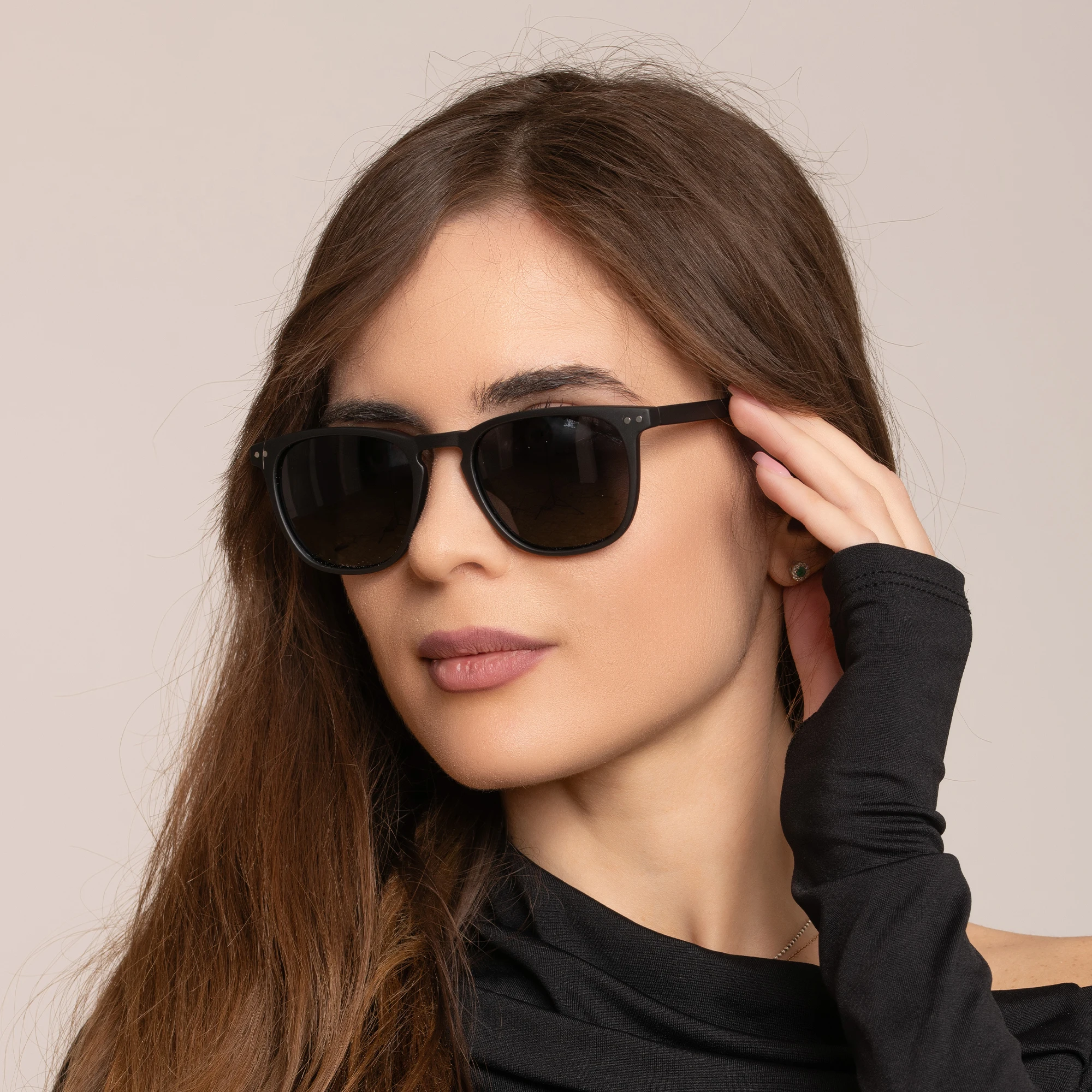 AIR EIGHT Vintage Square Polarized Prescription Sunglasses for Women And Men Retro Designer UV400 Protection Outdoor Driving Sun