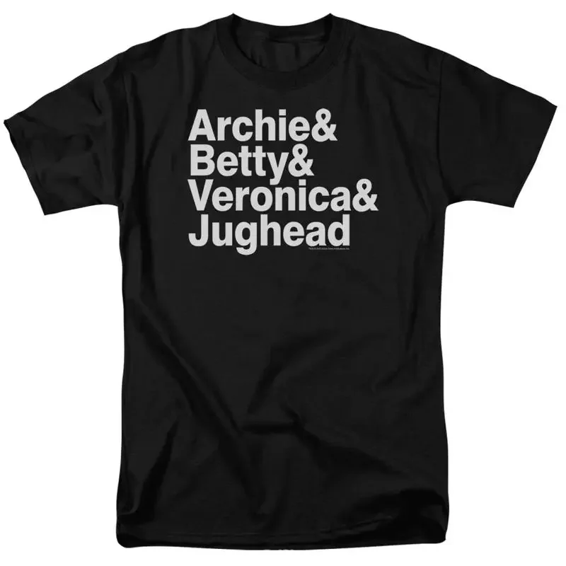 Camiseta Archie Comics Ampersand List con licencia oficial de cómics, color negro