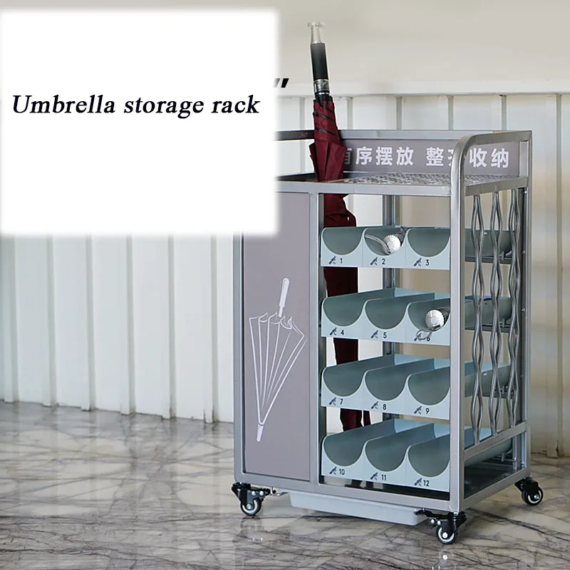 Multi-layer Umbrella Storage Rack, Iron Painting Process, Waterproof and Durable Shelf with Serial Number