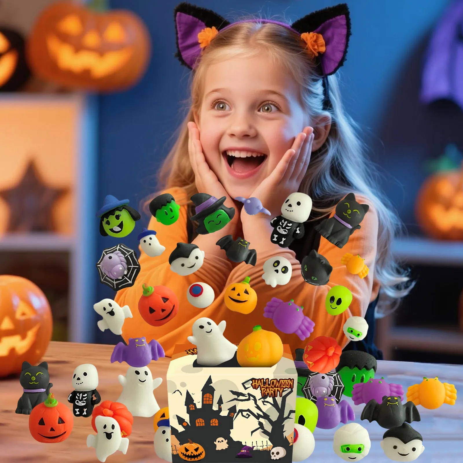 Bubble poussoir 24 ou 36 pièces de jouets d'Halloween doux avec 12 personnages d'Halloween citrouille Surprise Halloween prospector