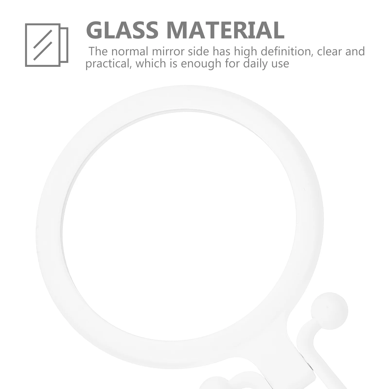 Klappbarer Kosmetikspiegel, praktisches Make-up, doppelseitig, handgehalten, für Damen, Salongriff, ABS-Glaslinse, kompakt, tragbar, faltbar, Schönheit