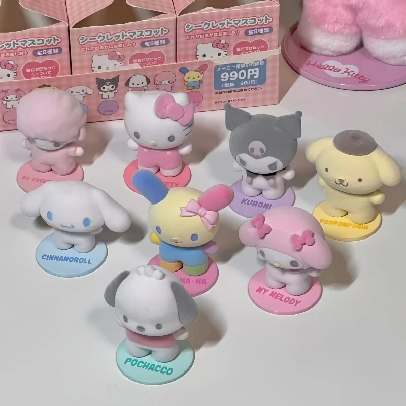 Neue Hallo Kitty Kuromi Cinnamoroll Magnetische Saug Blind Box Nette Puppe Ornamente Desktop Dekoration Spielzeug Mädchen Geburtstag Geschenk