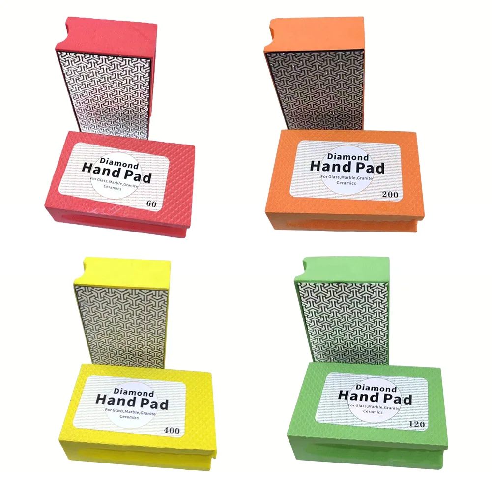 Diamond Polishing Grinding Block Pad for Stone Tile Glass Marble Sanding 92x57x30mm with 60/120/200/400 Mesh Options Hand Tool