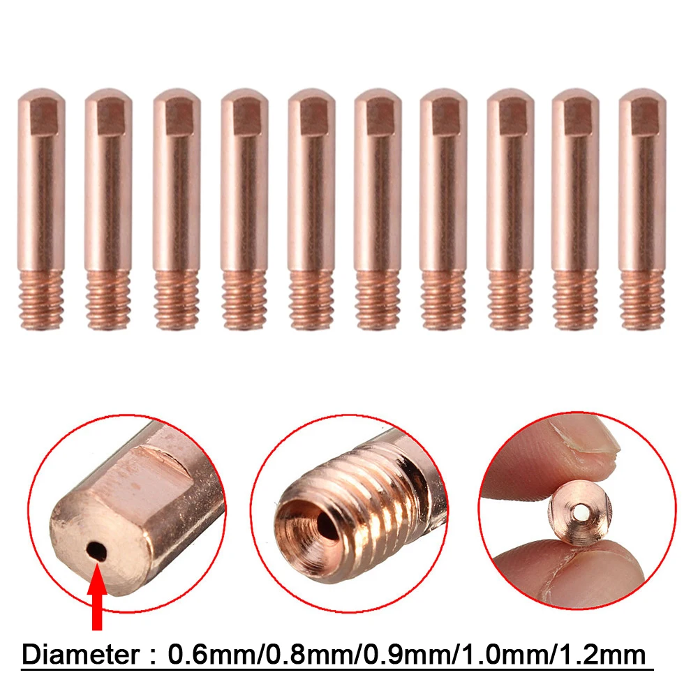MB15 15AK MIG Schweißkontaktspitze 0,6 mm 0,8 mm 0,9 mm 1,0 mm 1,2 mm Schutzdüse für Rilon Riland Jasic Schweißzubehör – Detail 3