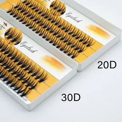 Pestañas postizas individuales 20D/30D, extensiones de visón Natural, herramientas de maquillaje, 60 mechones por caja, venta al por mayor