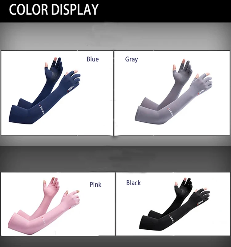 UV-Solar-Armstulpen, lange Manschetten für Radfahren, Männer und Frauen, cooler Sonnenschutz, Motorradfahrer, Fahrhandschuhe, Handabdeckung, Sommer – Detail 6