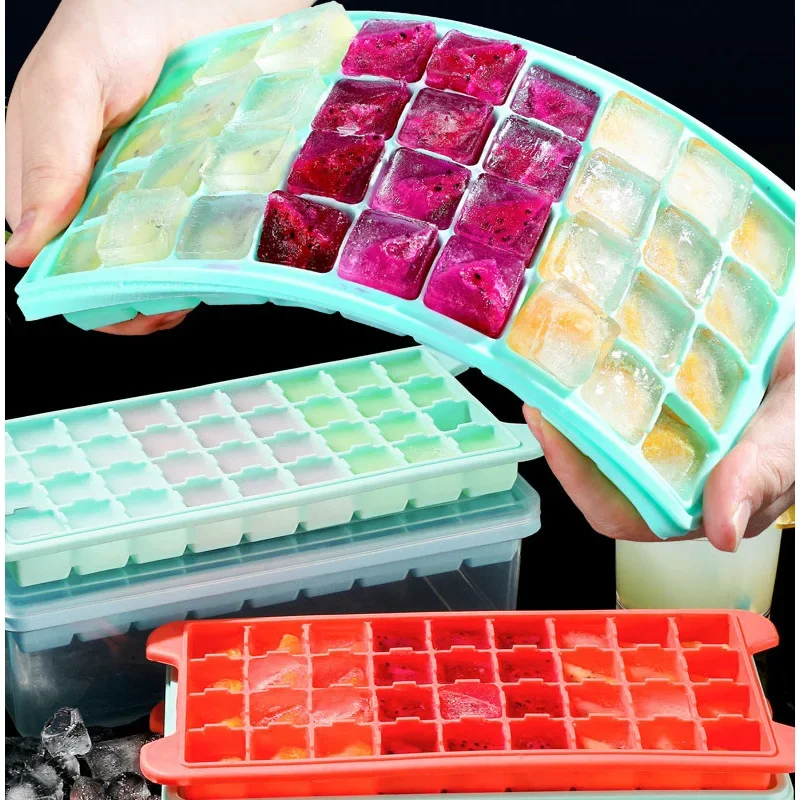 

Ice Cube Tray Mold Silicone 24 Grid Ice Cream Mold Lid Popsicle Making Chocolate Mould Summer DIY Drink Cool Tea Milk Whiskey