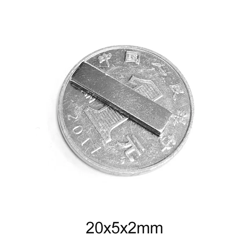 20x5x2 mm Block Super Strong Magnetic Magnets 20mm*5mm*2mm Permanent Neodymium Rectangular Magnet 20*5*2 mm 20x5x2mm
