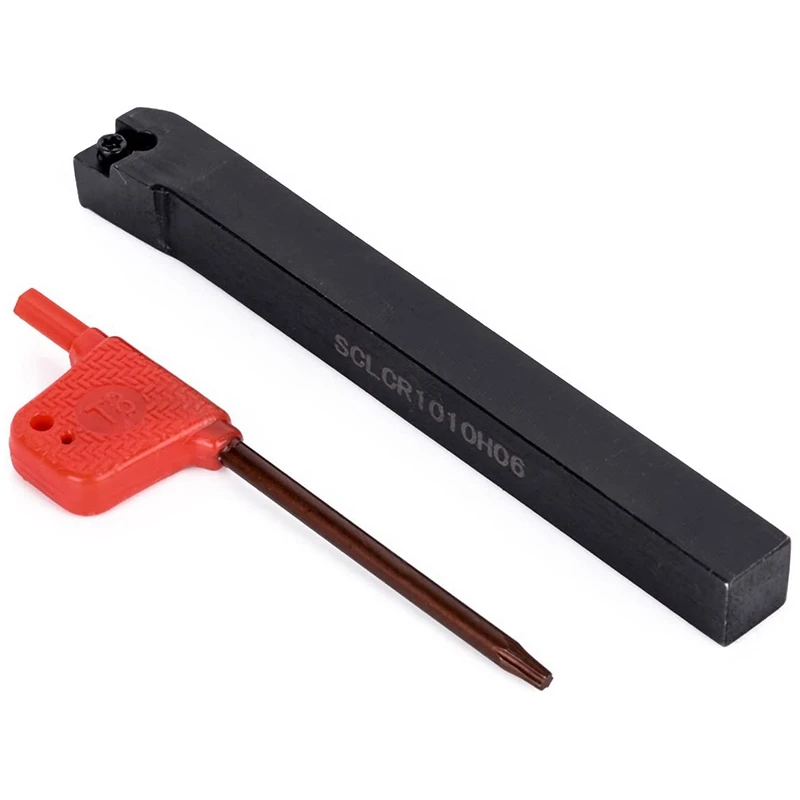 Practical Lathe Turning Tool 1Pc SCLCR1010H06 Boring Bar + 10Pcs CCMT0602 Inserts + 1Pc Wrench