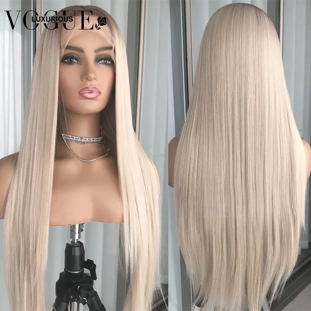 

13x4 Transparent Lace Front Straight Human Hair Wigs Ombre Platinum Blonde Colored Brazilian Remy On Sale For Woman Pre Cut