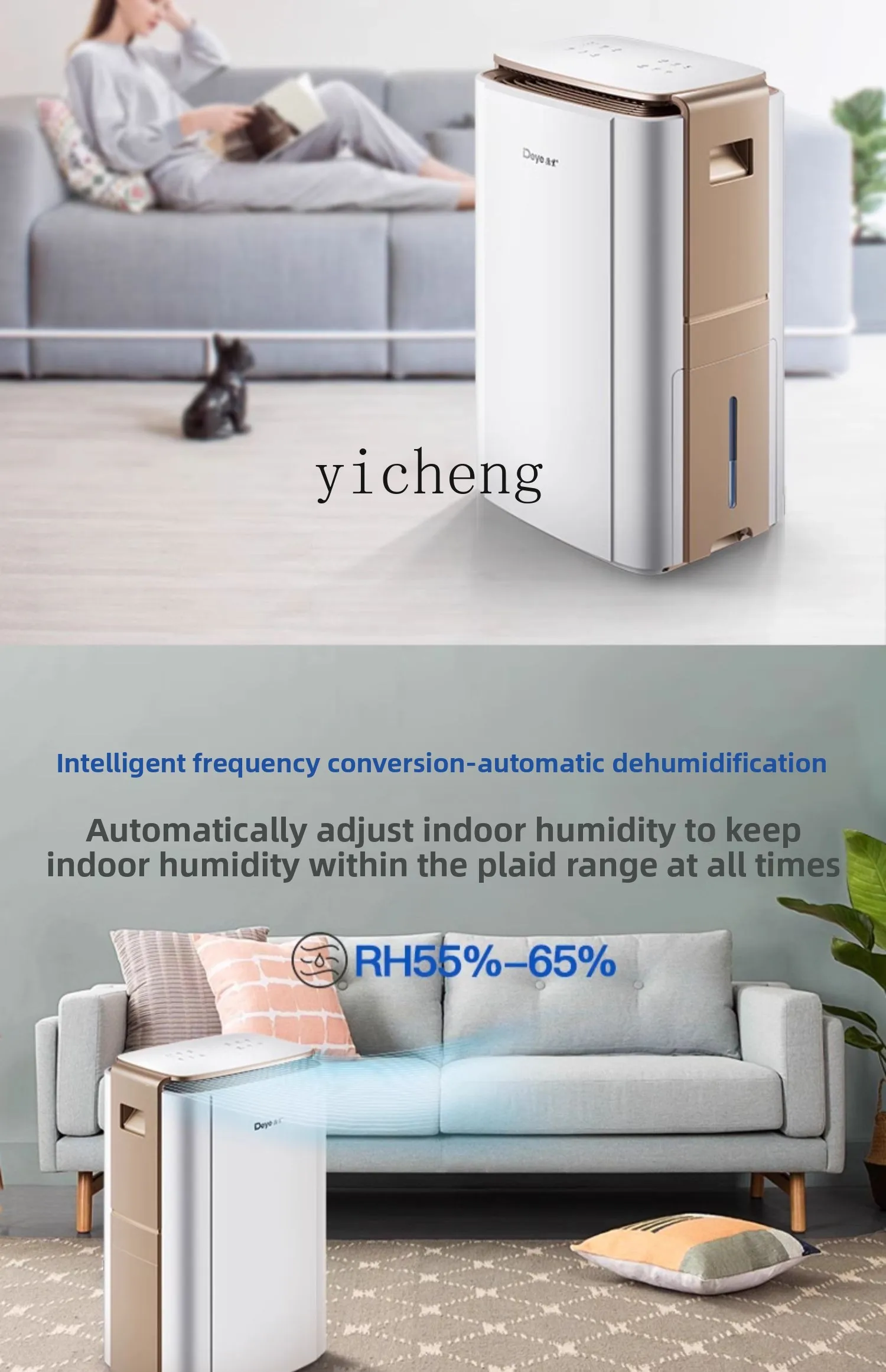 Deumidificatore intelligente a conversione di frequenza ZZ, deumidificatore ad alta potenza per villa nel seminterrato domestico, deumidificatore industriale