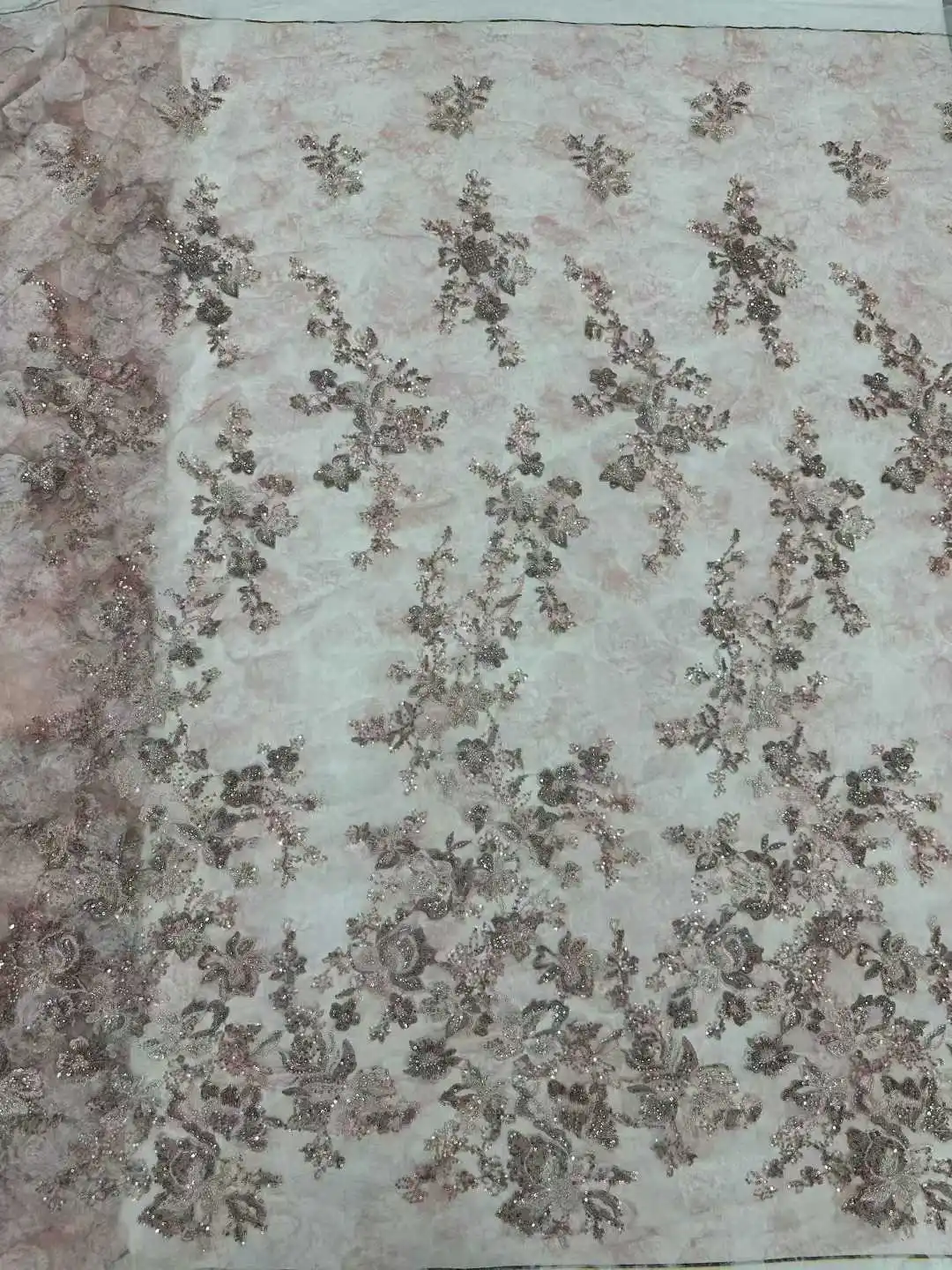 قماش دانتيل مطرز أفريقي قماش دانتيل فرنسي جميل قماش شبكي أقمشة دانتيل نيجيري ترتر للنساء فستان حفلات الزفاف